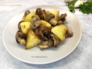 funghi e patate al forno